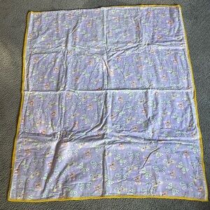 Handcrafted baby blanket. Purple, yellow & Teal. Butterflies!